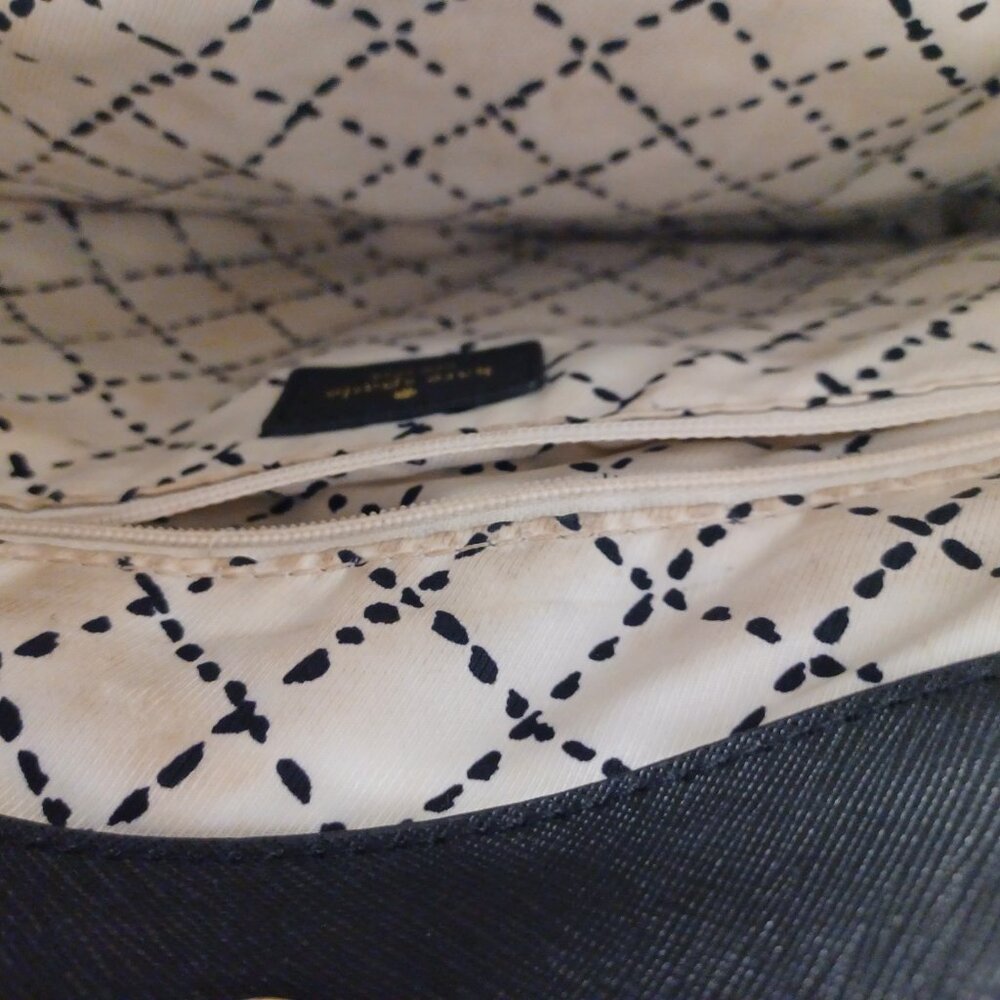 Kate Spade Newbury Lane Miles Black Structured Leather Satchel Shoulder Bag Tote - Picture 10 of 14